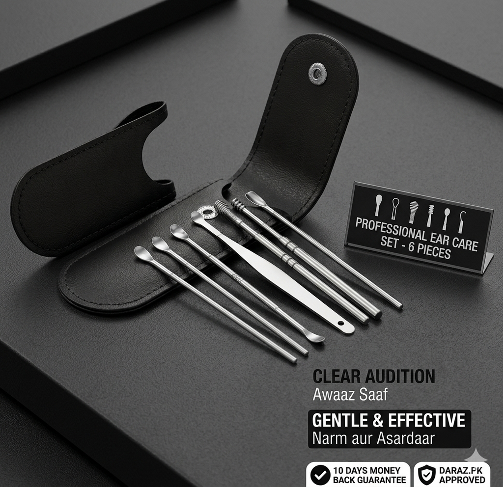 Ear Wax Remover Stainless Steel Kit – Safe & Reusable Ear Cleaning Tool Set - Buy 1 get 1 free
